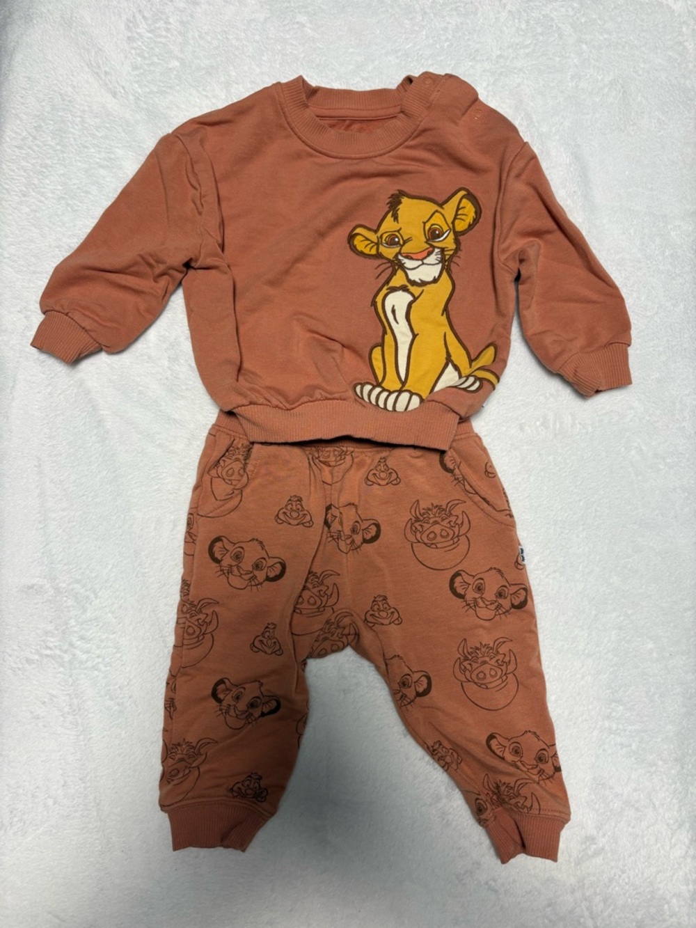 Little Sleepies Simba Set Crewneck Joggers 3-6M EUC Disney